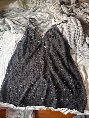 Black Lace Swim Cover Up